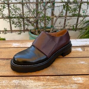 MARNI leather Velcro loafers